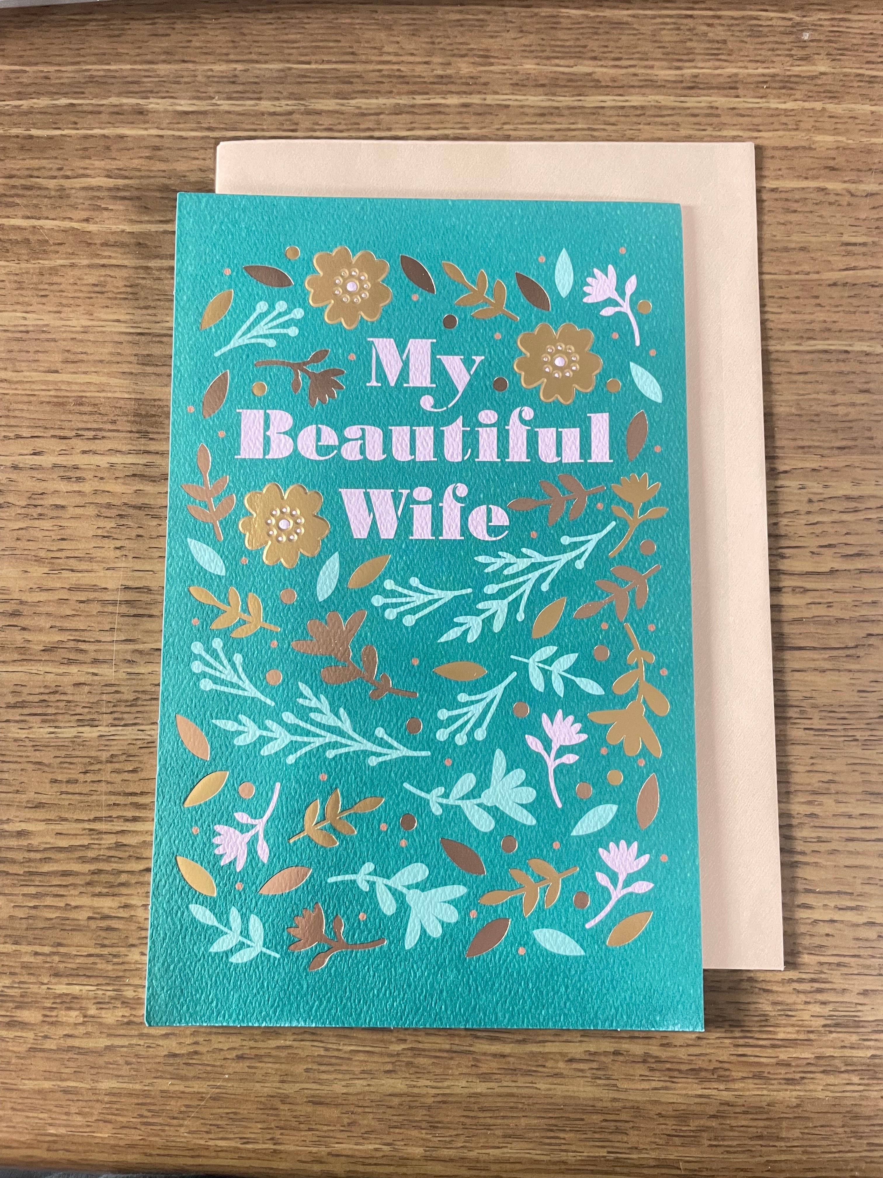 My Beautiful Wife Anniversary Card