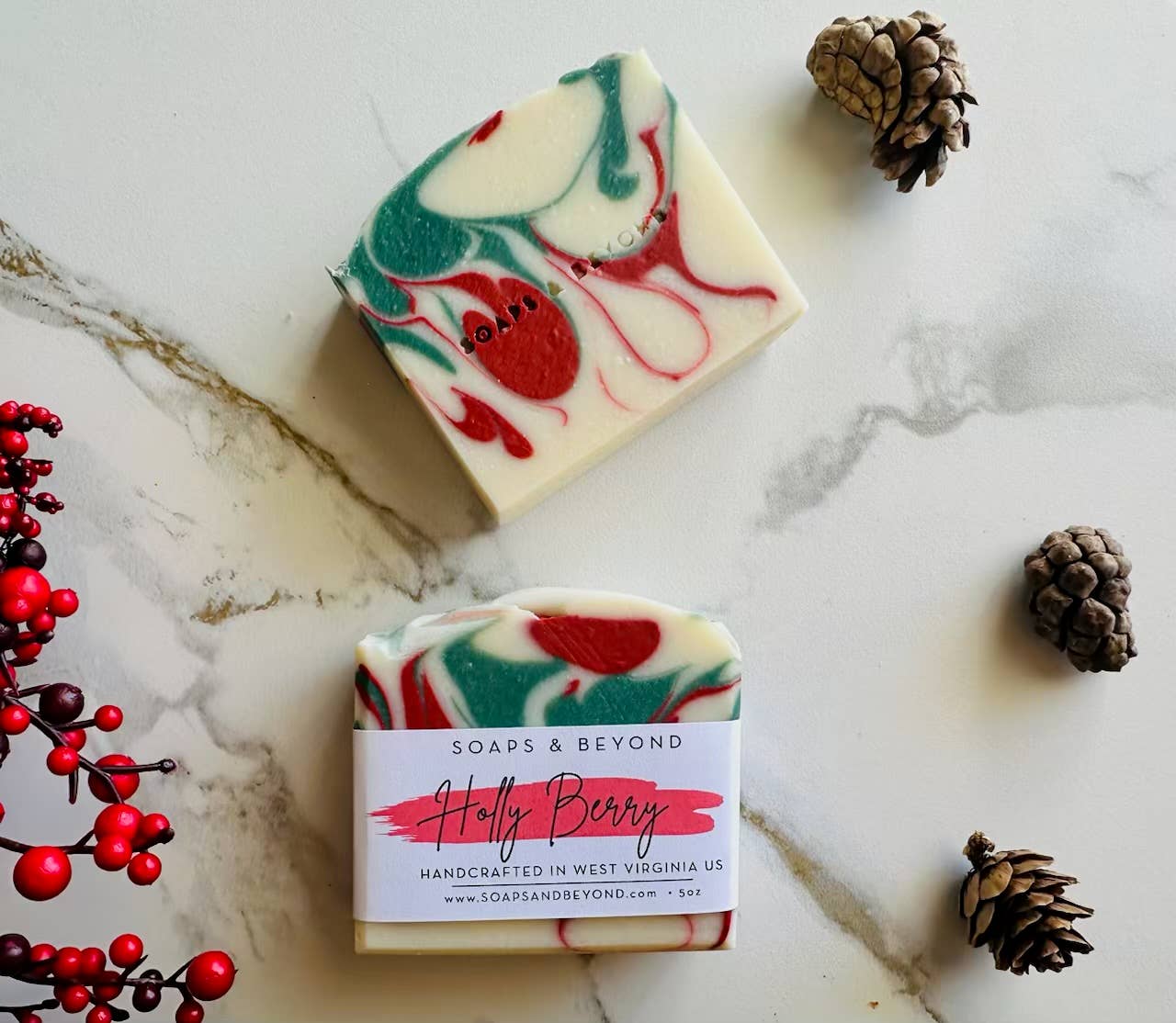 Soaps & Beyond Holly Berry Soap Bar