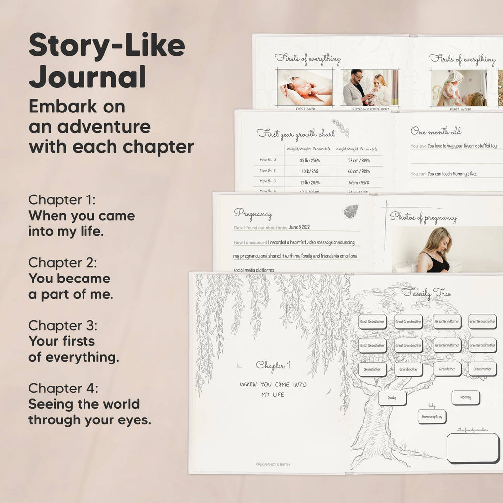KeaBabies Sketch Baby Memory Book — Alpine White