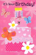 Blush Confetti Birthday Girl Card