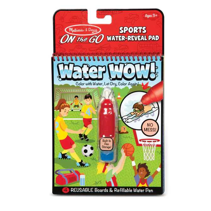 Melissa & Doug Water Wow! Reusable Water-Reveal Activity Pad - Sports