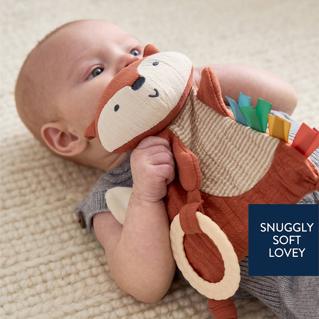 Itzy Ritzy Fox Bitzy Crinkle Sensory Toy with Teether