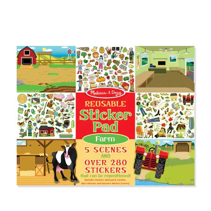 Melissa & Doug Reusable Sticker Pad — Colors & Shapes