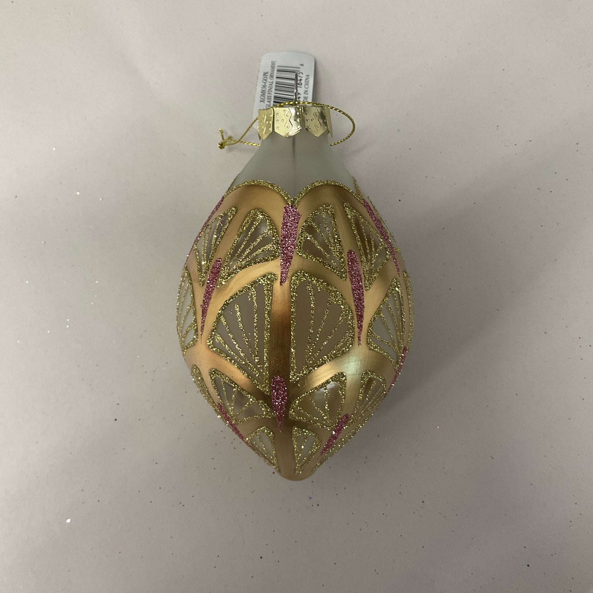 Gold Glass Christmas Ornament