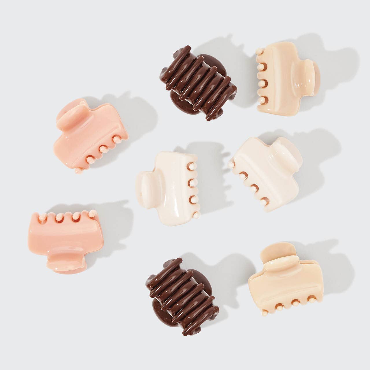 Kitsch Mini Cloud Claw Clips — Rosewood (8-Pack Set)
