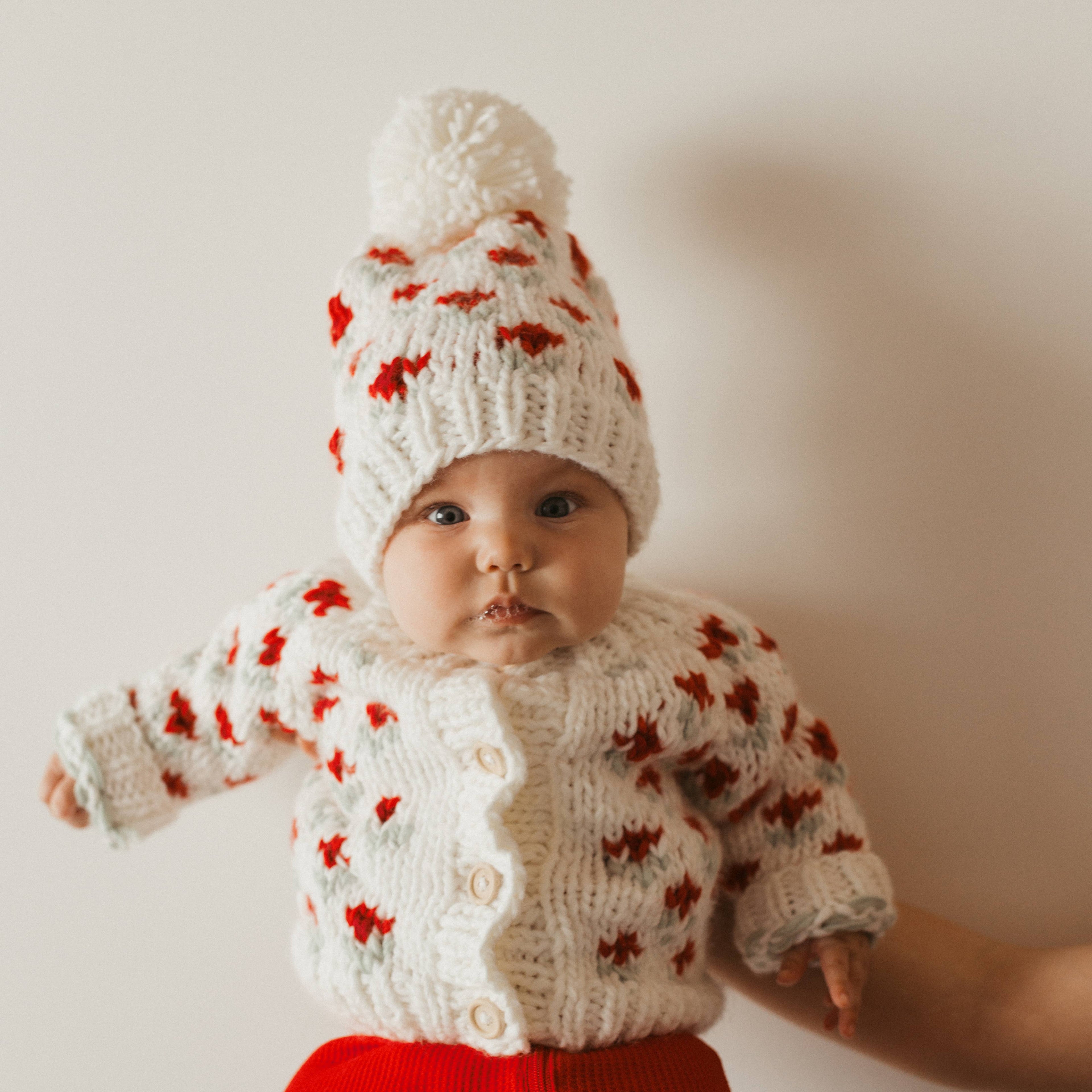 Huggalugs Bitty Blooms Holiday Beanie