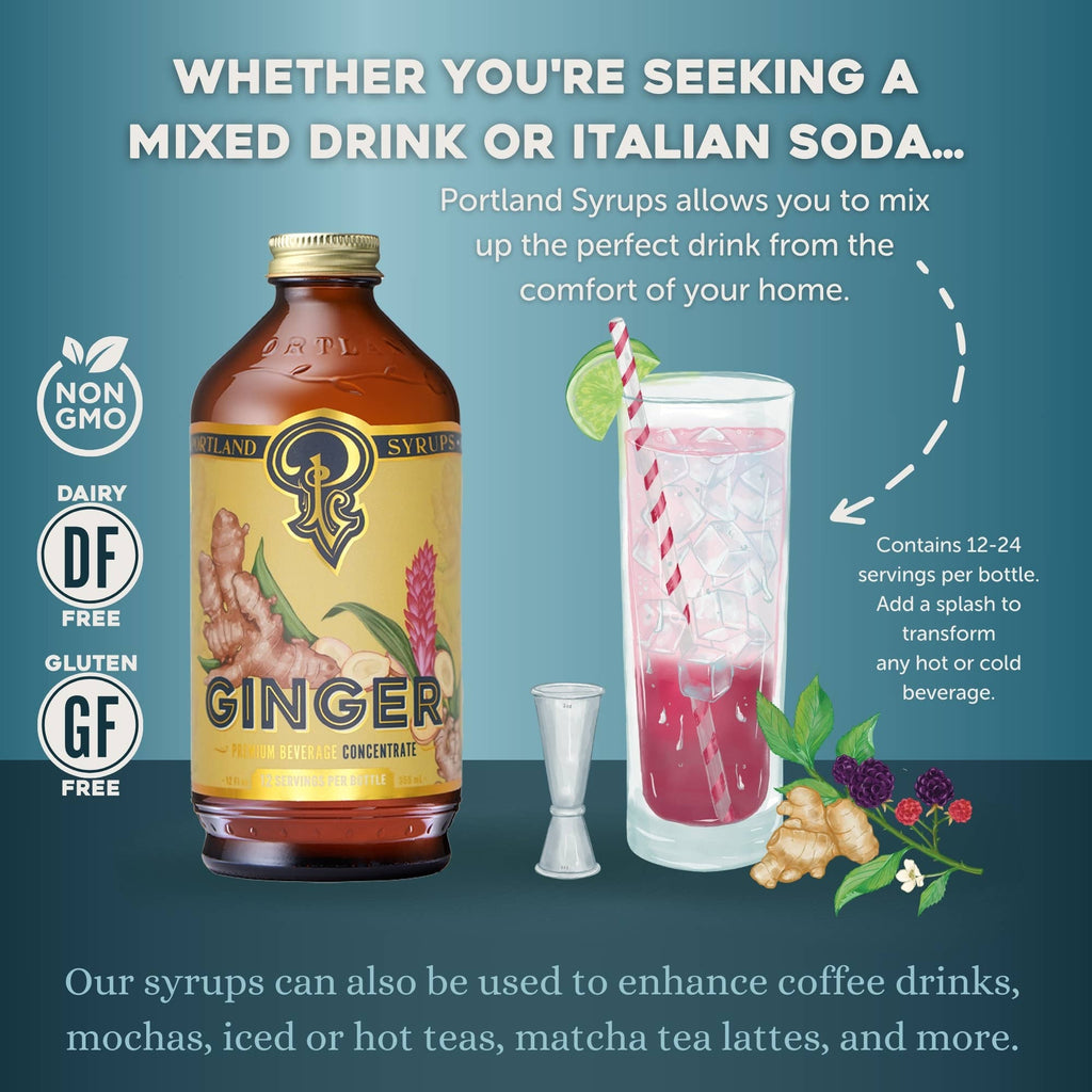Portland Syrups Craft Ginger Cocktail & Coffee Syrup — 12 oz