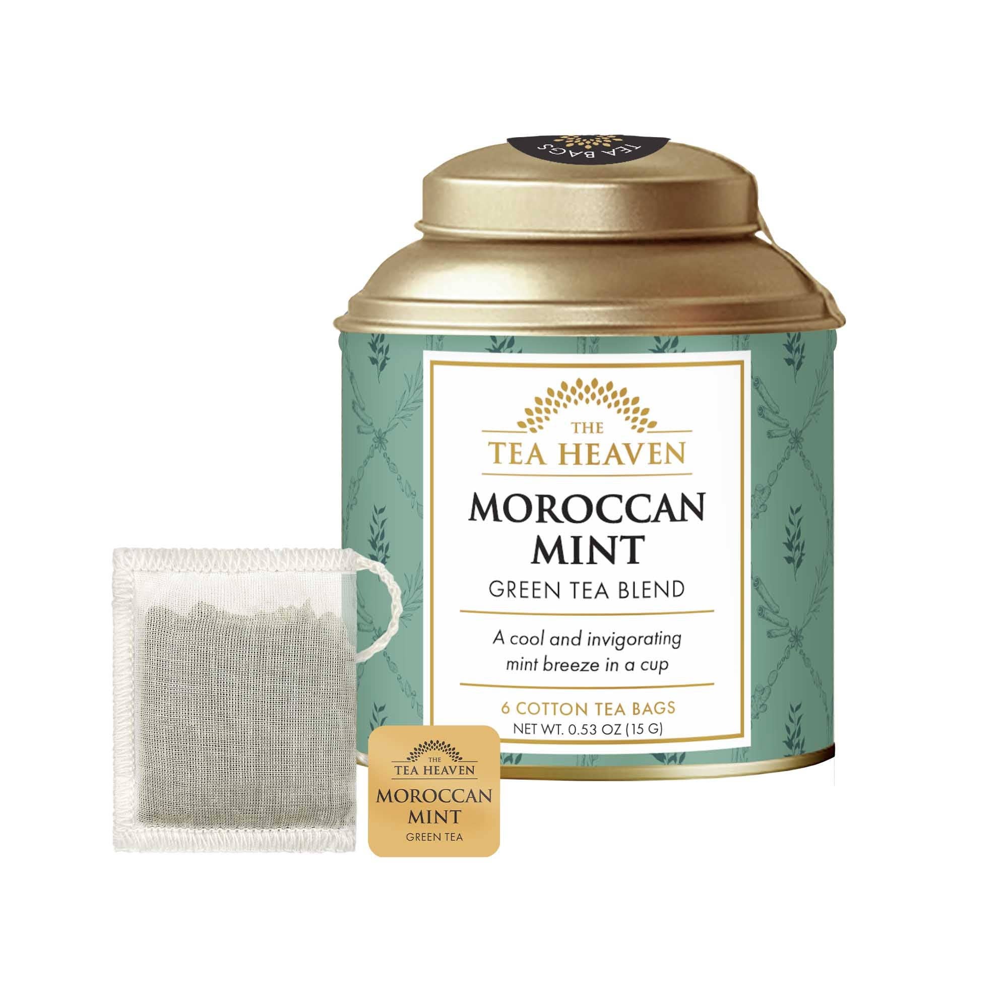 The Tea Heaven Moroccan Mint Mini Tea Bag Canister