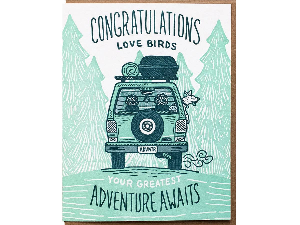 Noteworthy Paper & Press Love Birds Adventure Wedding Greeting Card