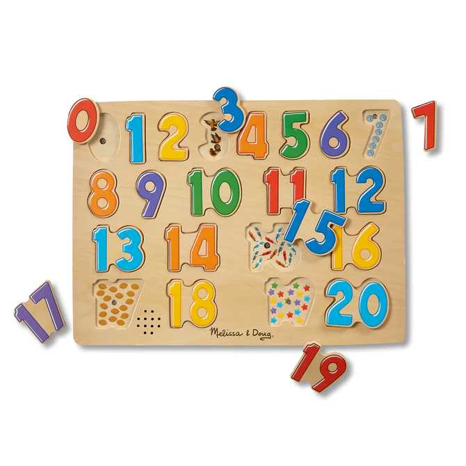 Melissa & Doug Number Sounds Wooden Puzzle