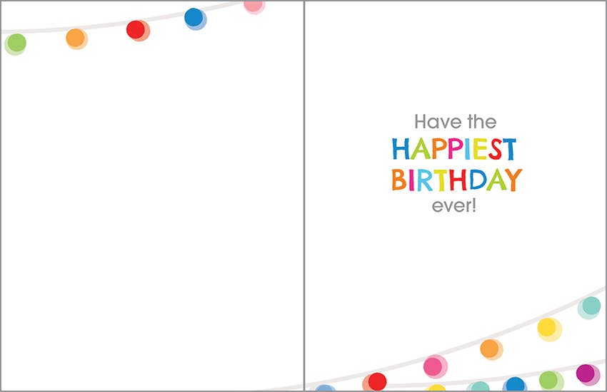 Gina B Birthday Card — Happy Happy Lights