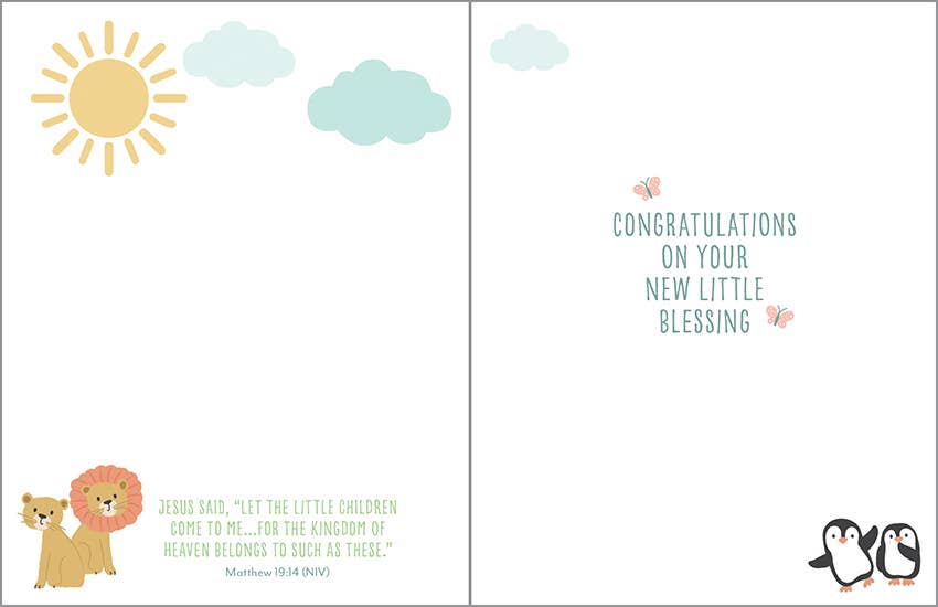 Gina B Scripture Baby Card — Ark & Animals