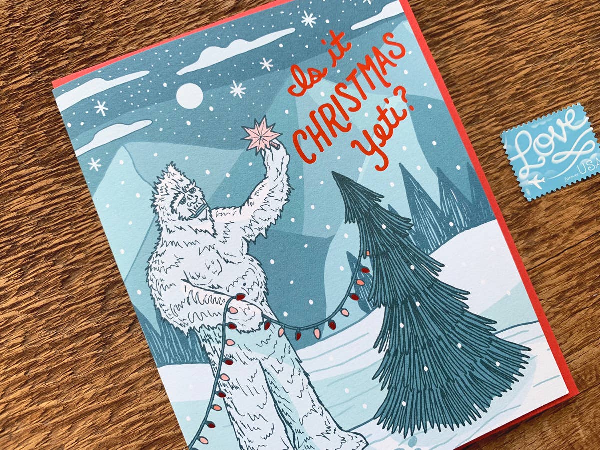 Noteworthy Paper & Press Is It Christmas Yeti Greeting Card