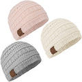 KeaBabies Warmzy Knitted Baby Beanies — 3-Pack