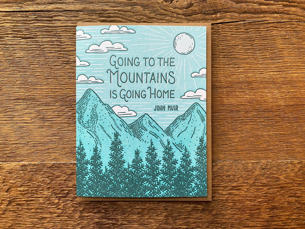 Noteworthy Paper & Press John Muir Mountains Quote Greeting Card