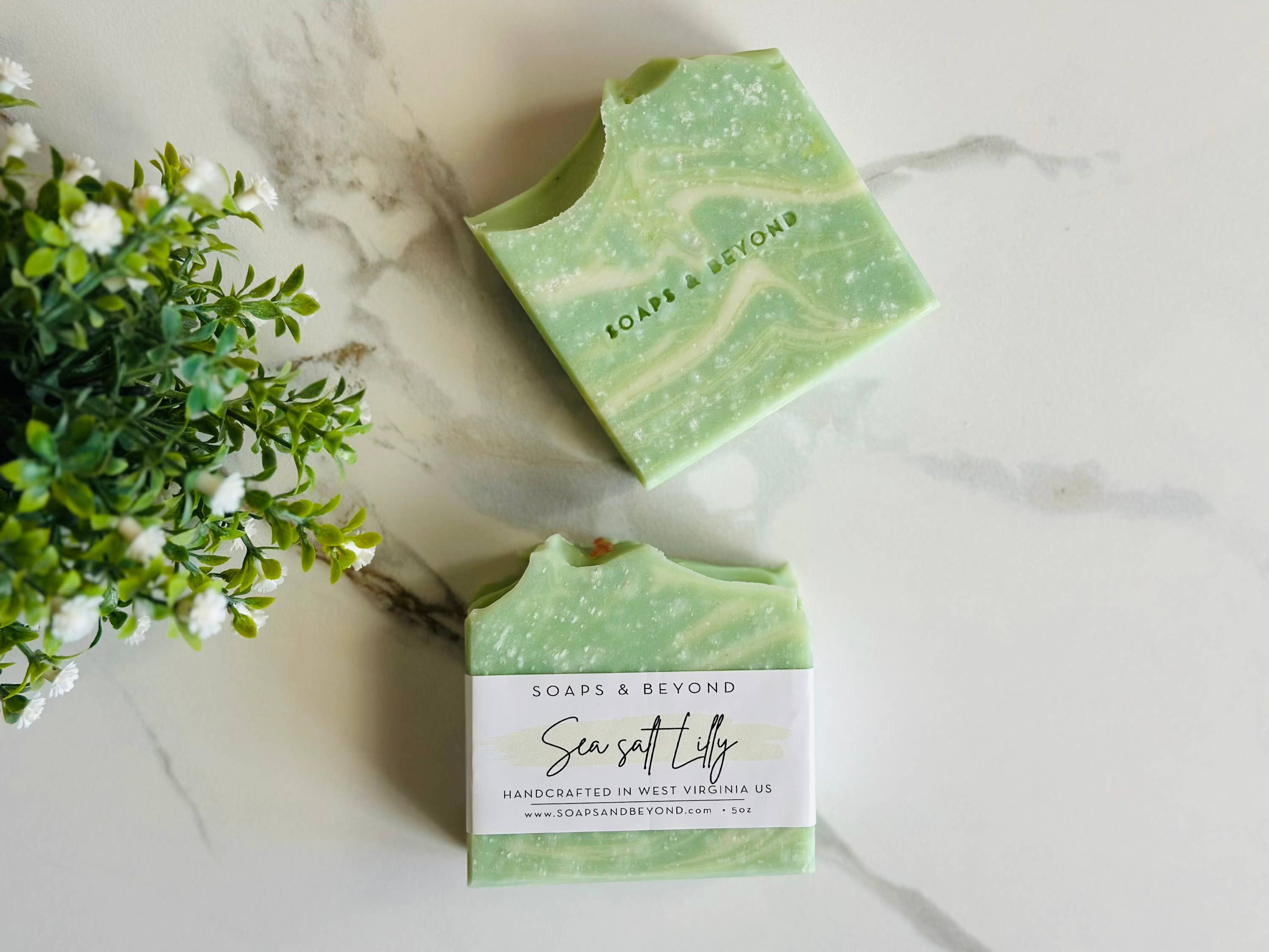 Soaps & Beyond Sea Salt Lilly Soap Bar