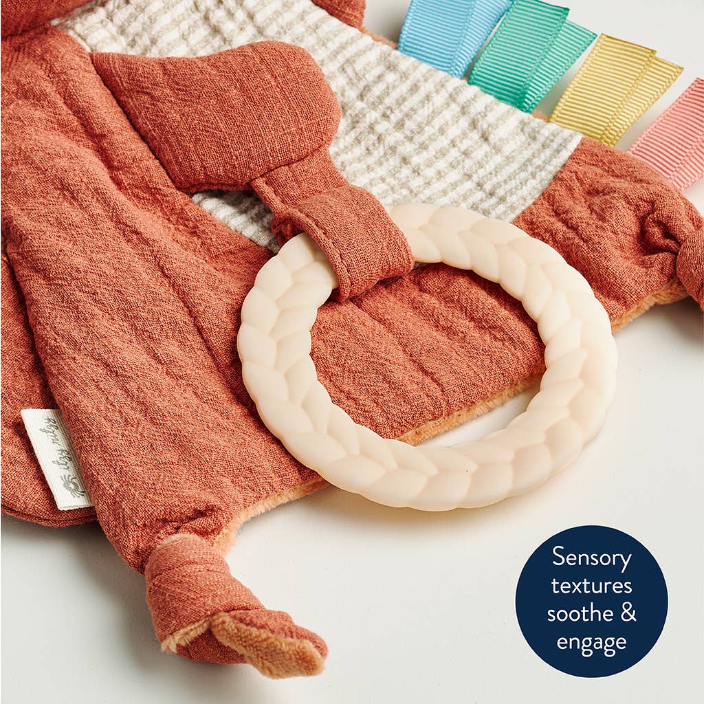 Itzy Ritzy Fox Bitzy Crinkle Sensory Toy with Teether