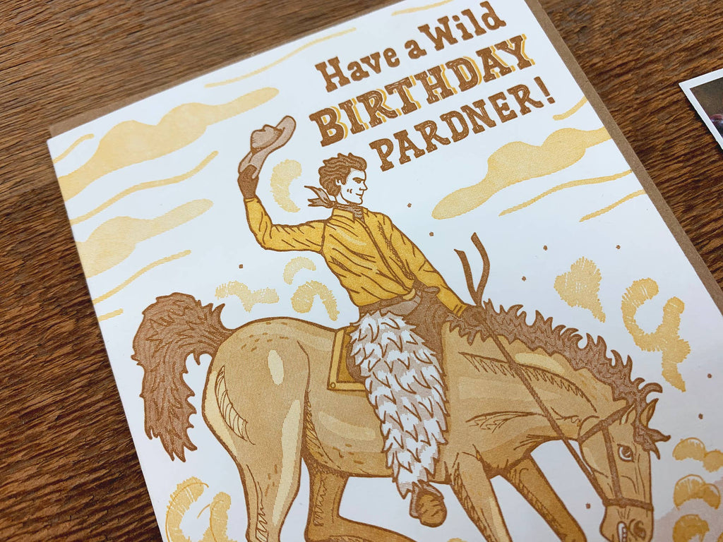 Noteworthy Paper & Press Wild Birthday Pardner Greeting Card