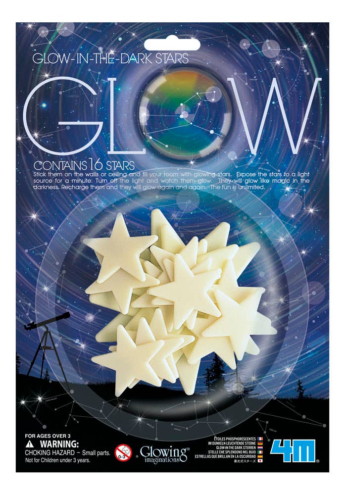 Toysmith 4M Glow-in-the-Dark Stars (16-Piece)
