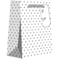 Jillson & Roberts Silver Dots on White Gift Bag — Small