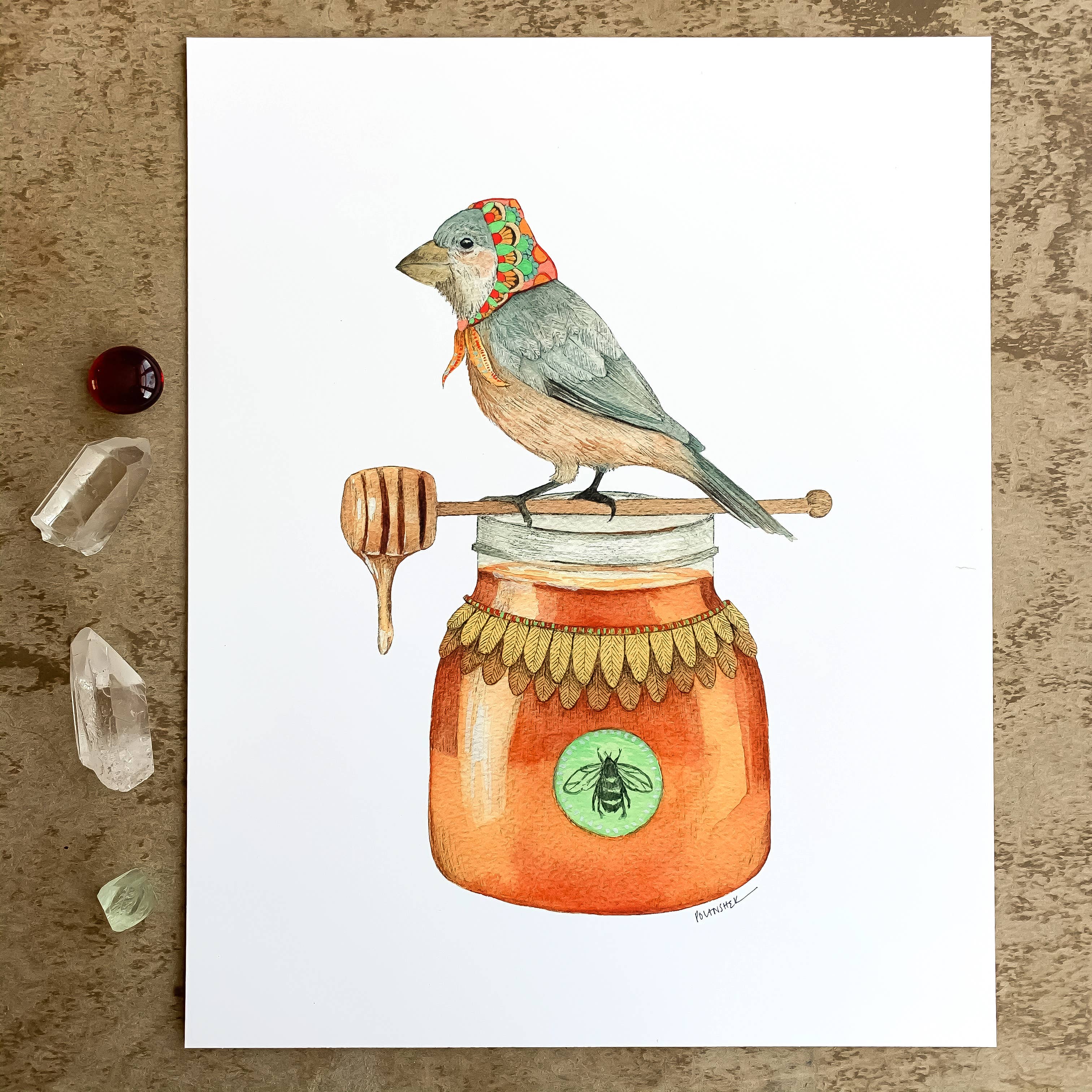 Polanshek of the Hills 8×10 Art Print — Woodland Kitchen: Jozefa the Honey Bird