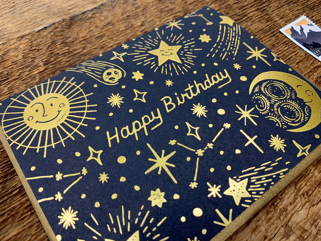 Noteworthy Paper & Press Celestial Birthday Greeting Card