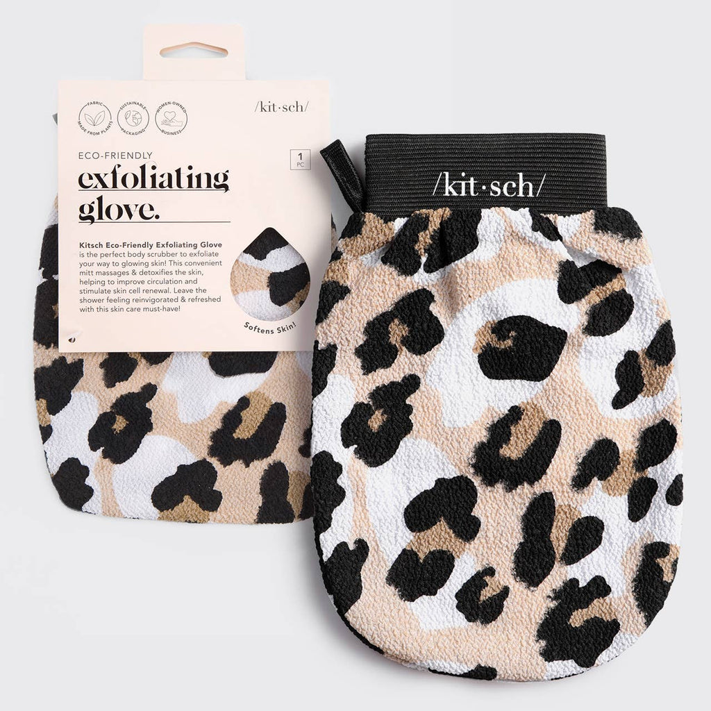 Kitsch Eco-Friendly Exfoliating Glove — Leopard