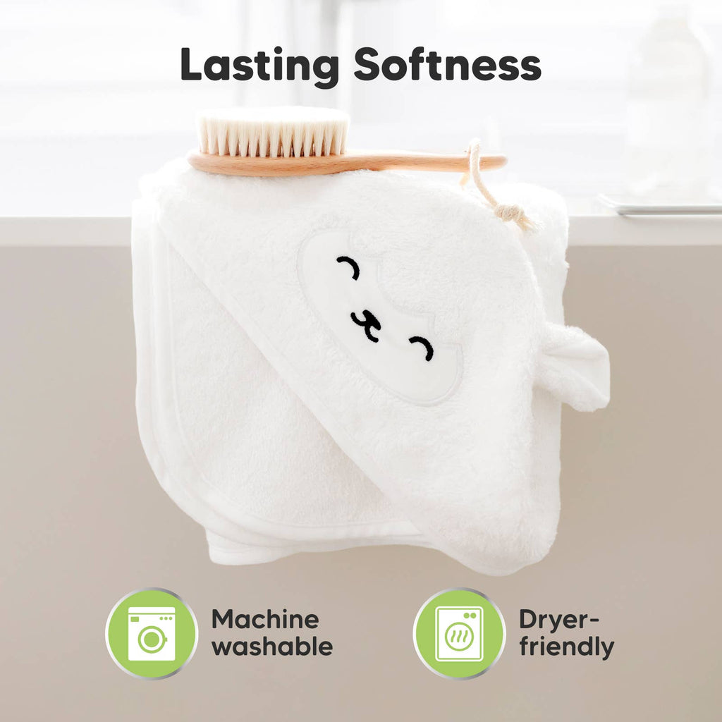 KeaBabies Petite Hooded Baby Towel — Lamb