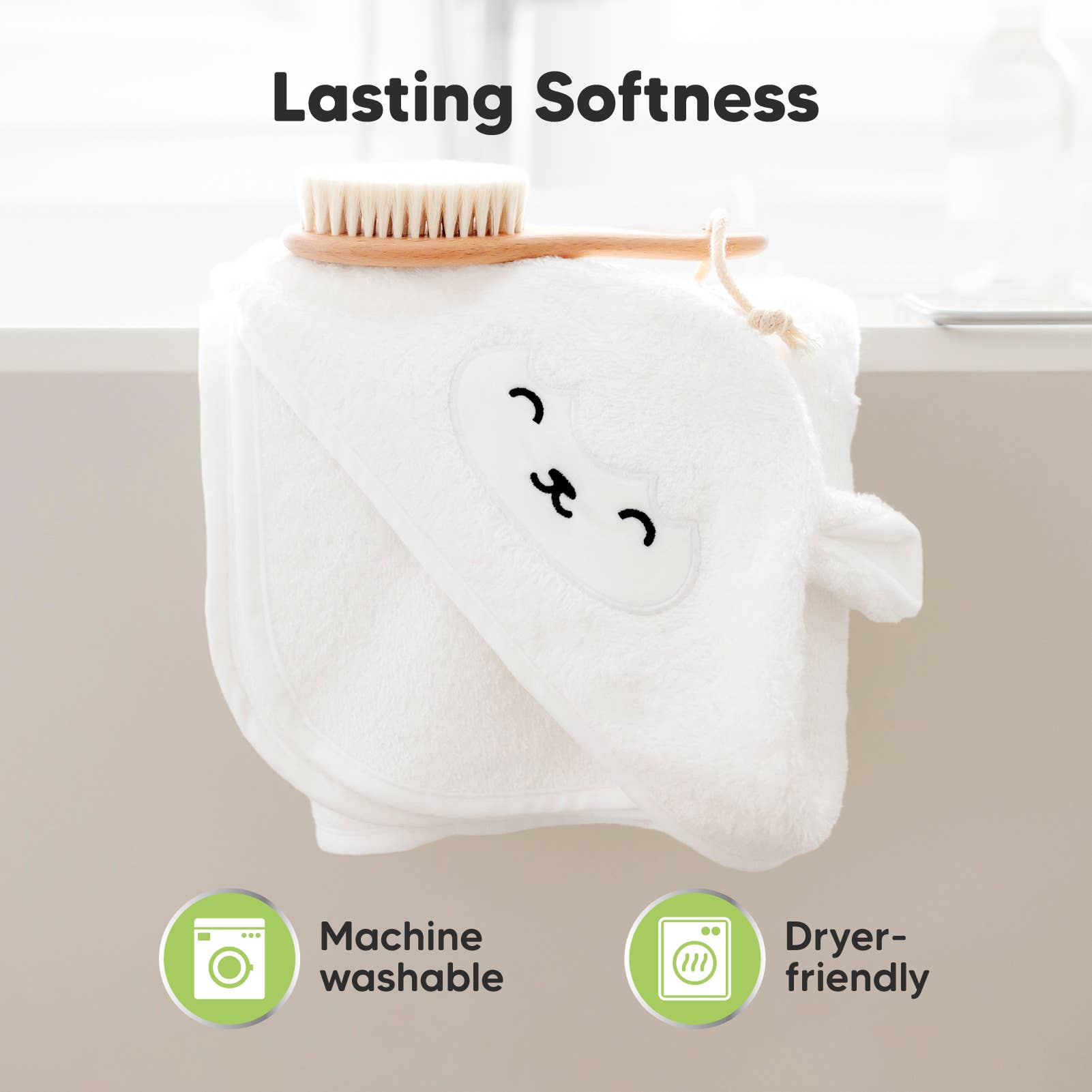 KeaBabies Petite Hooded Baby Towel — Lamb
