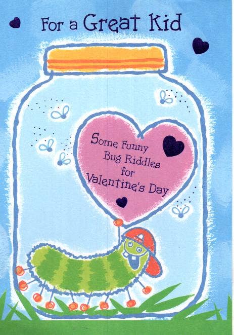 Valentine Bug Boy Greeting Card