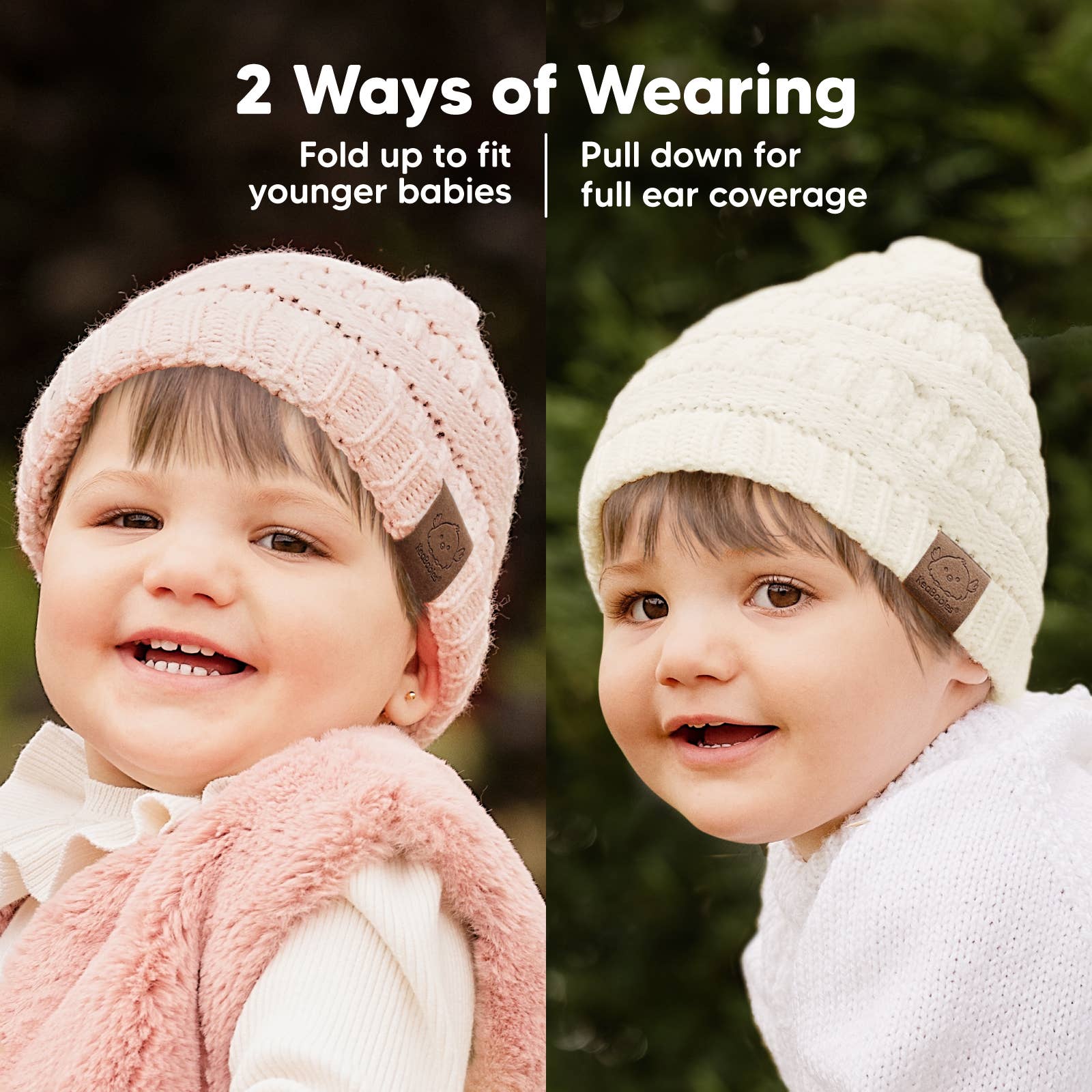 KeaBabies Warmzy Knitted Baby Beanies — 3-Pack