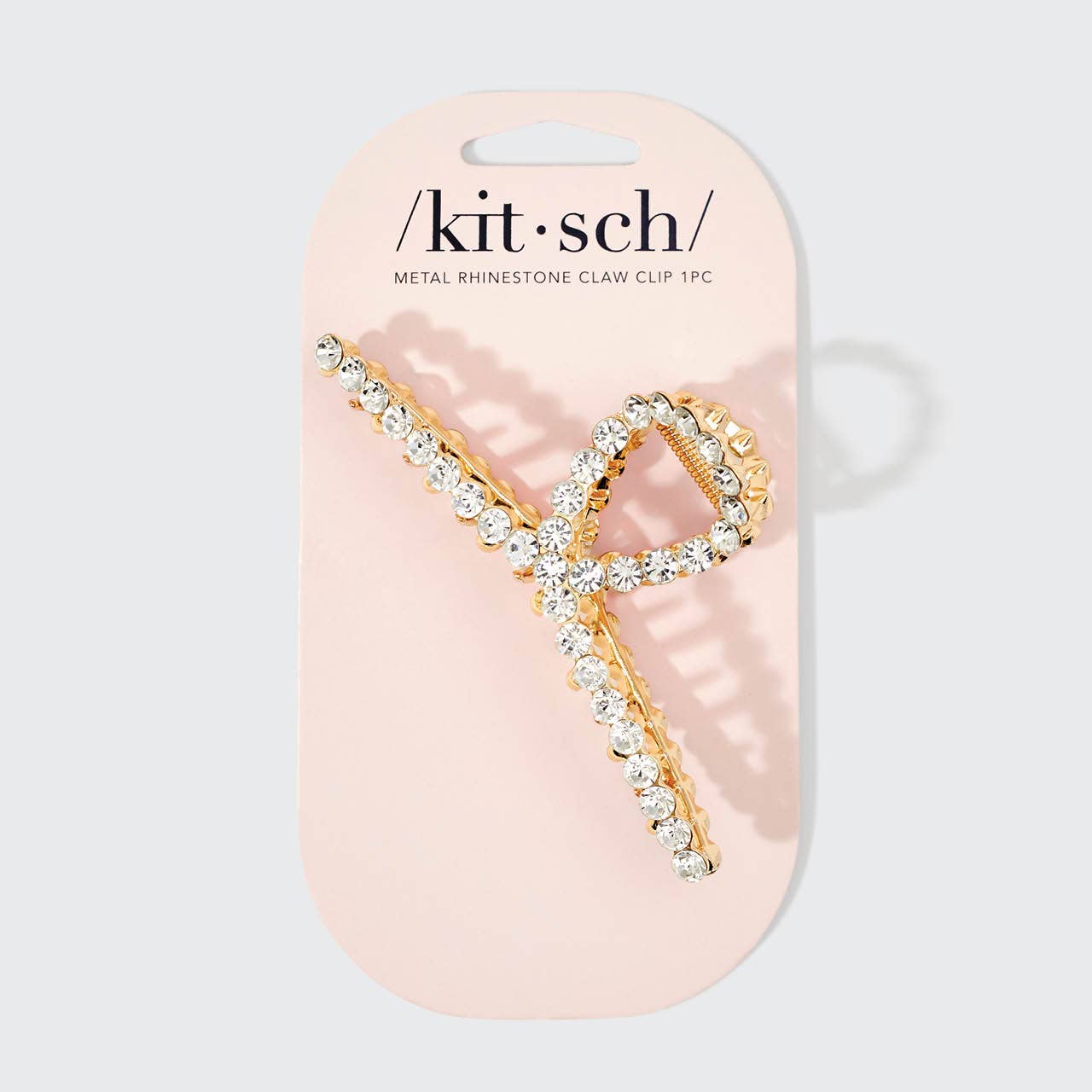 Kitsch Metal Rhinestone Loop Claw Clip — Gold