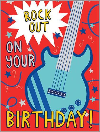 Gina B Birthday Card — Rock Guitar