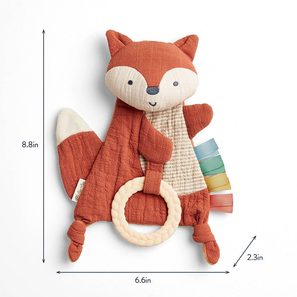 Itzy Ritzy Fox Bitzy Crinkle Sensory Toy with Teether