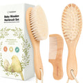 KeaBabies Gentle Baby Hair Brush & Comb Set