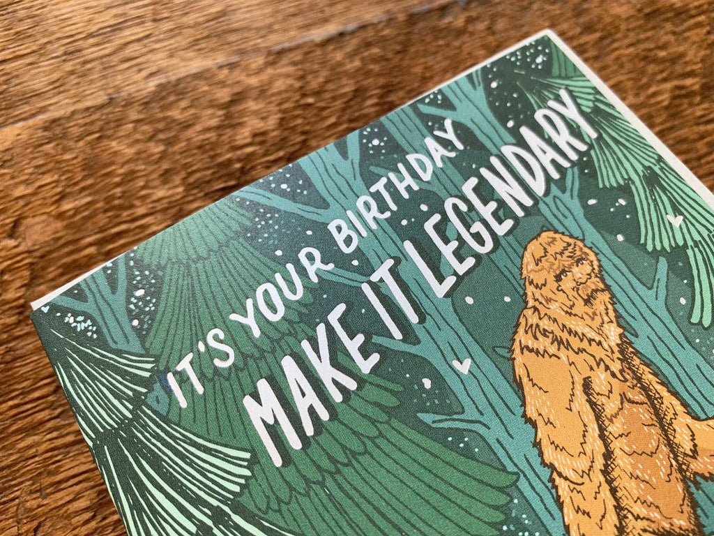 Noteworthy Paper & Press Bigfoot Legendary Birthday Greeting Card