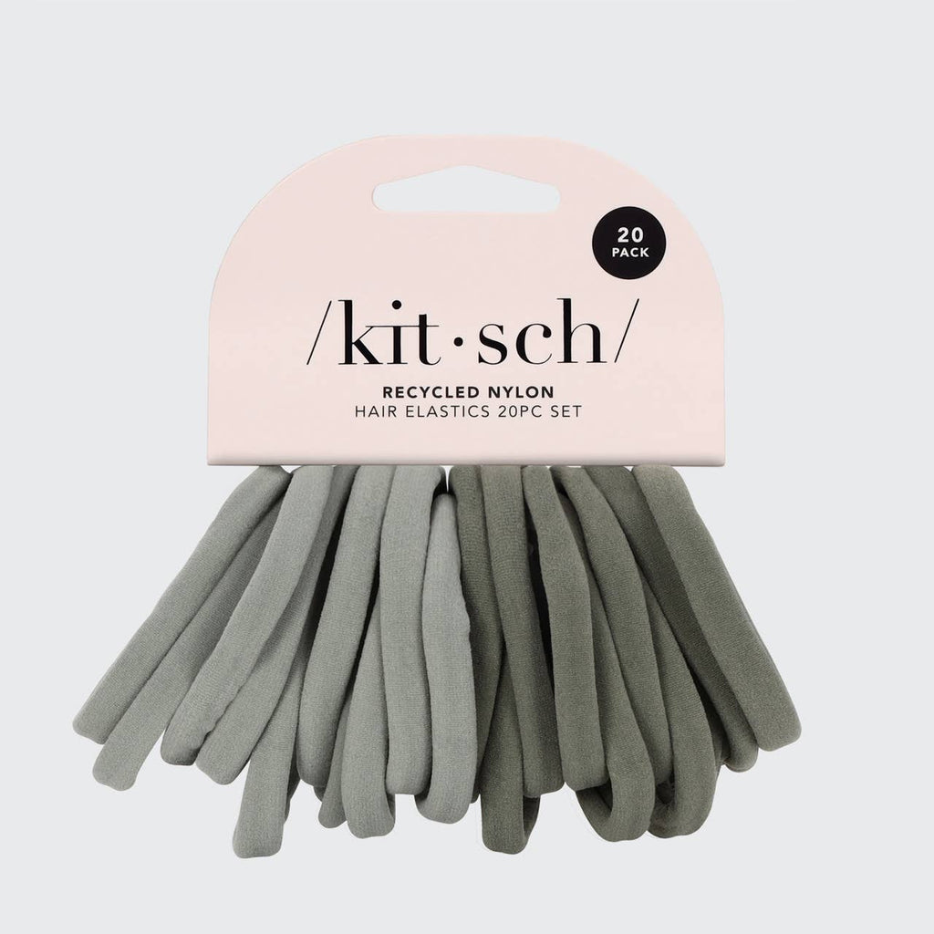 Kitsch Recycled Nylon Elastics — Eucalyptus (20-Pack)