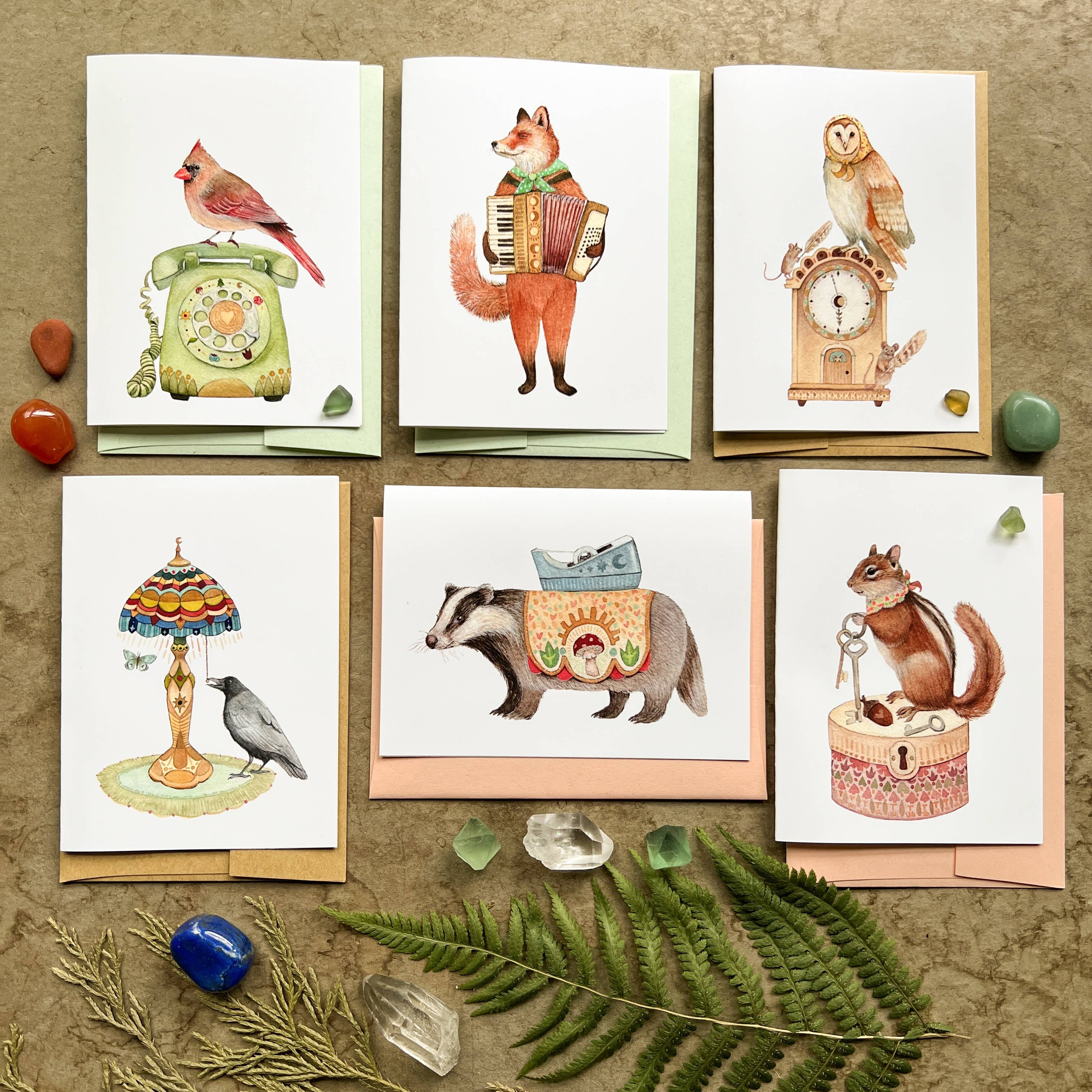 Polanshek of the Hills Woodland Home Card Set — Boxed Set of 6