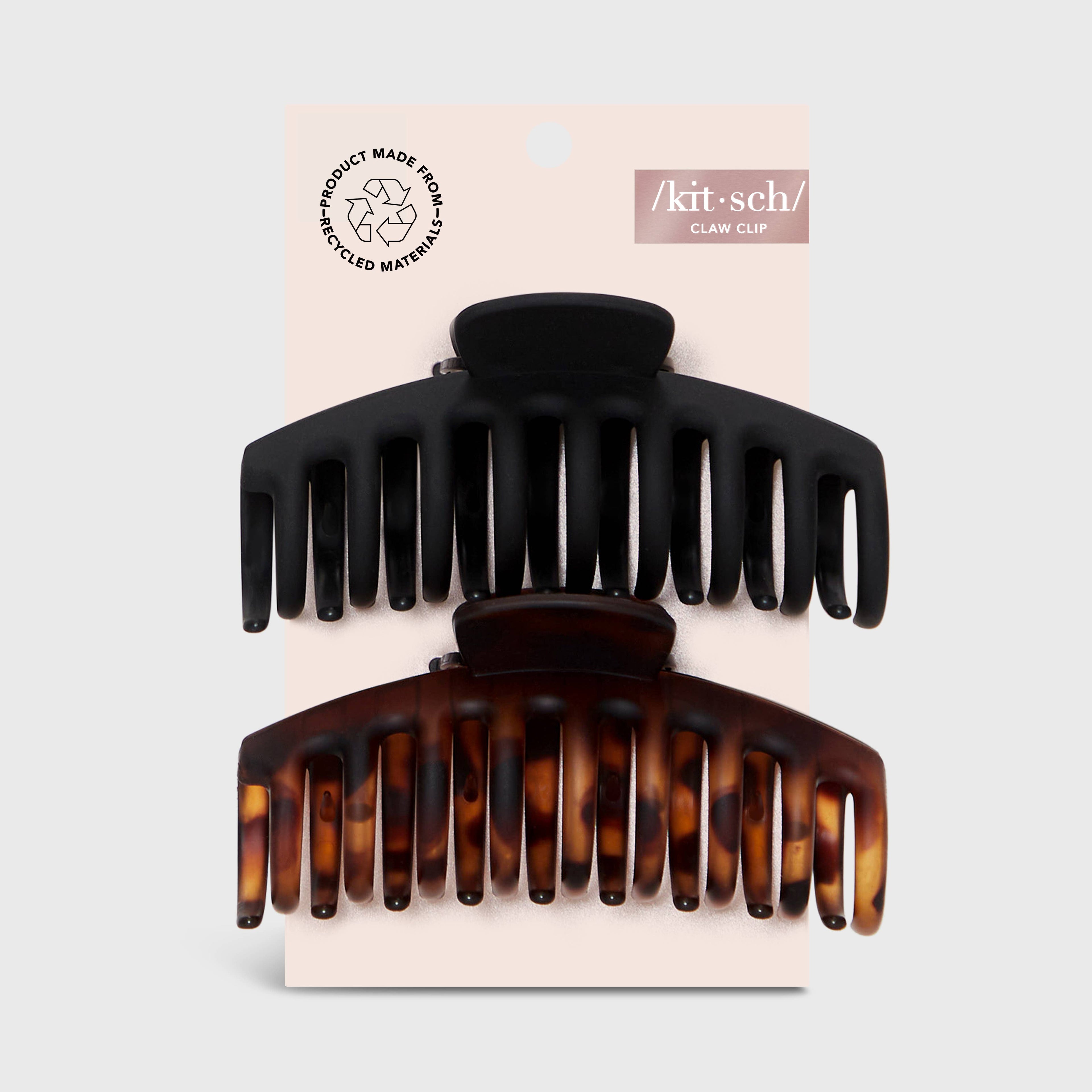 Kitsch Recycled Oversized Matte Claw Clips — 2-Piece Set