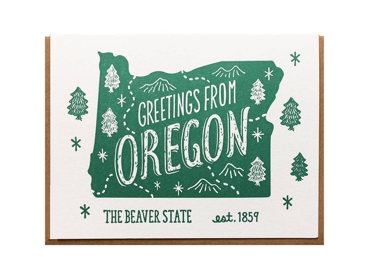 Noteworthy Paper & Press Greetings from Oregon Greeting Card