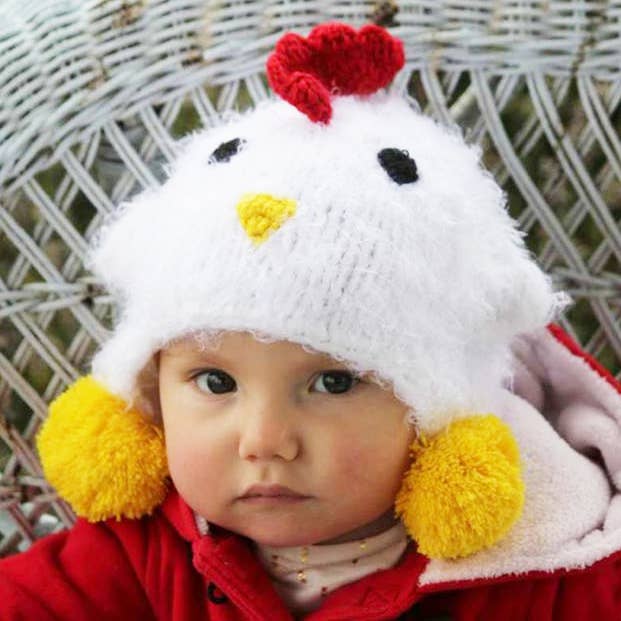 Huggalugs Chicken Earflap Beanie Hat