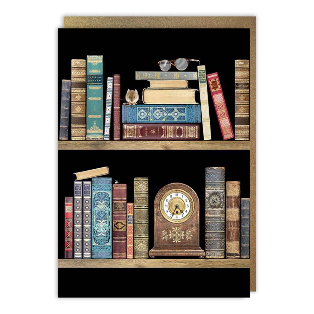 Notes & Queries Blank Card — Bookshelves