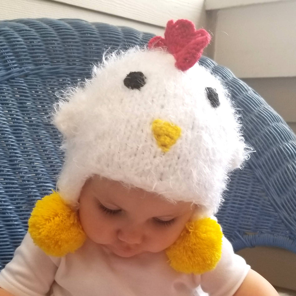 Huggalugs Chicken Earflap Beanie Hat