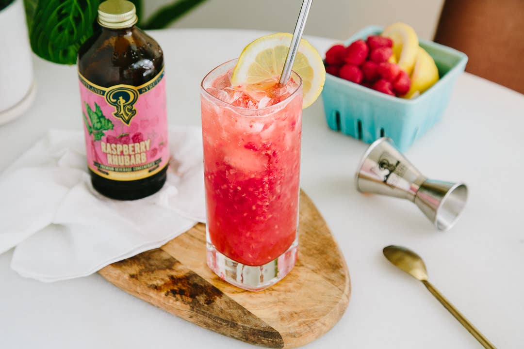 Portland Syrups Raspberry Rhubarb Craft Syrup — 3.4oz Bottle