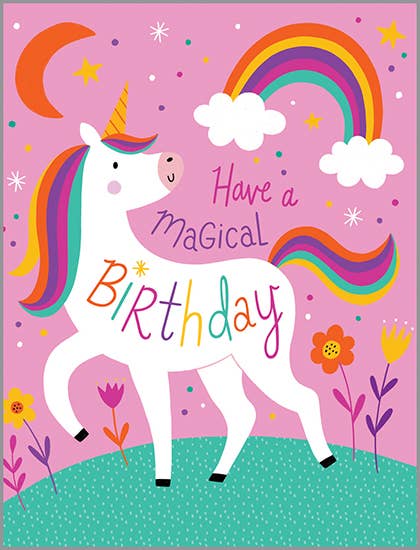Gina B Birthday Card — Magical Unicorn