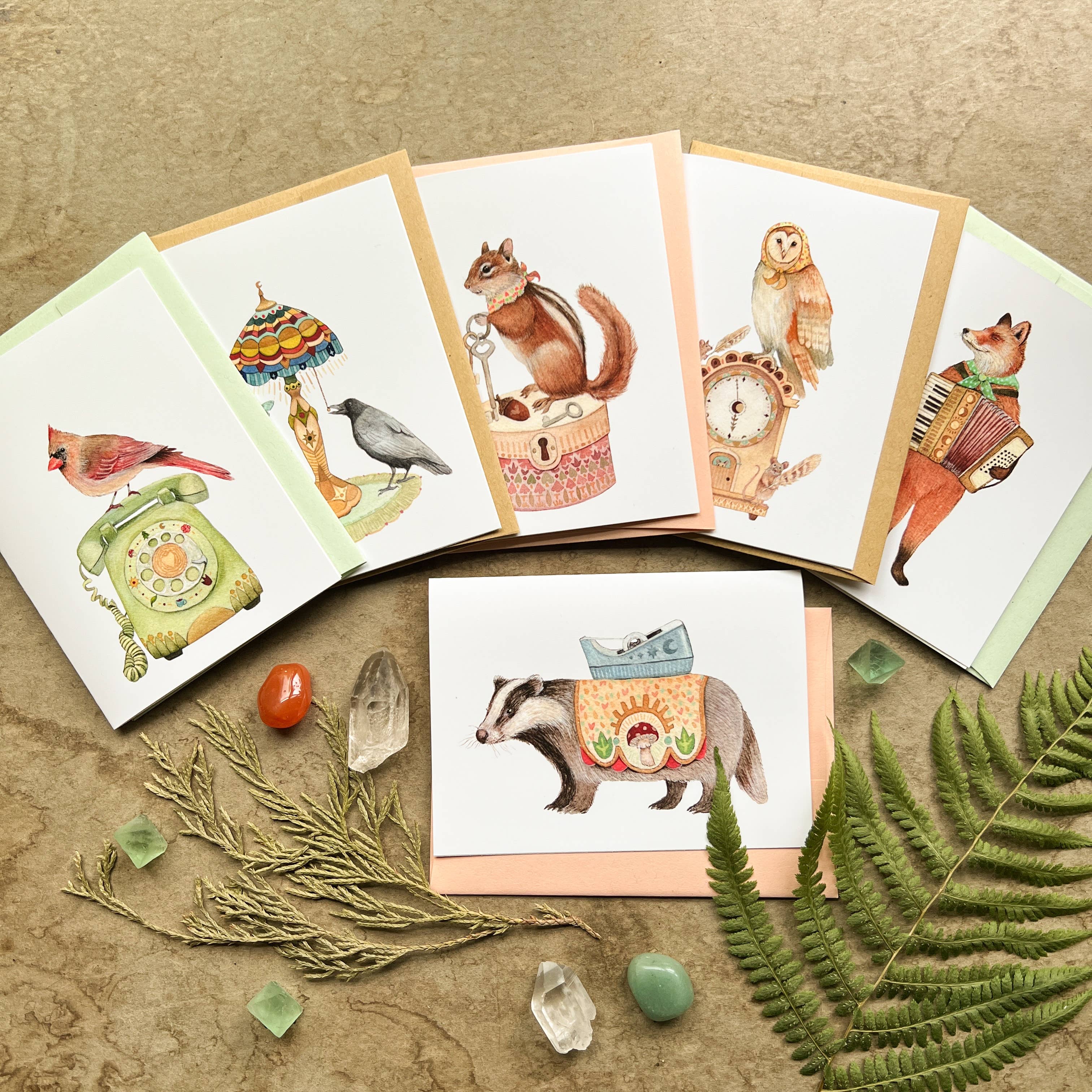 Polanshek of the Hills Woodland Home Card Set — Boxed Set of 6