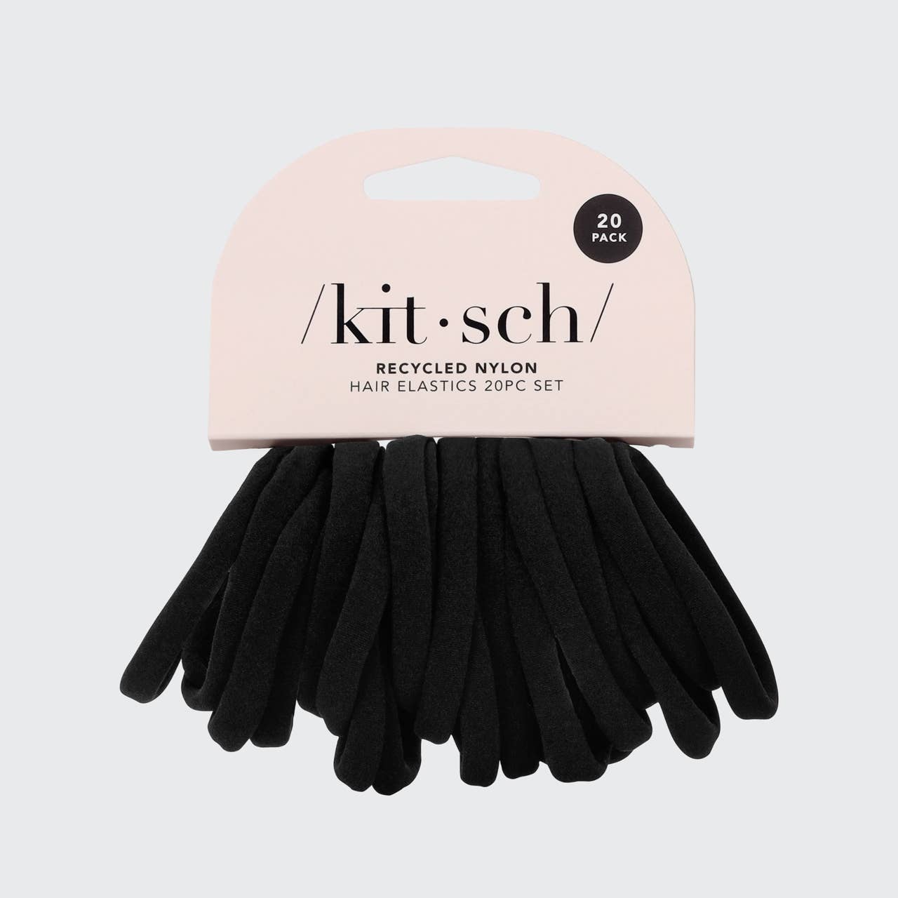 Kitsch Recycled Nylon Elastics — Black (20-Pack)