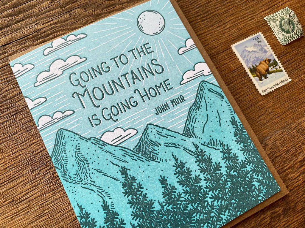 Noteworthy Paper & Press John Muir Mountains Quote Greeting Card