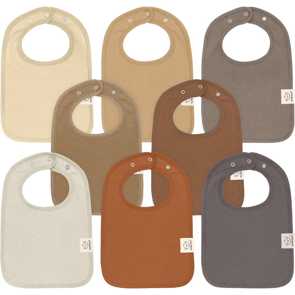 KeaBabies Coast Organic Cotton Drool Bibs — Terracotta (8-Pack)