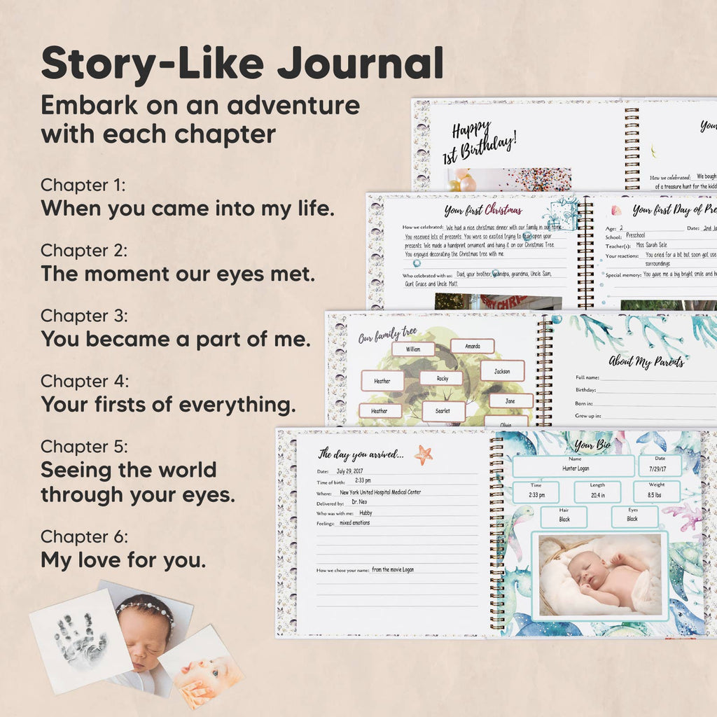 KeaBabies SeaWorld Baby Memory Book — First Years Keepsake Journal